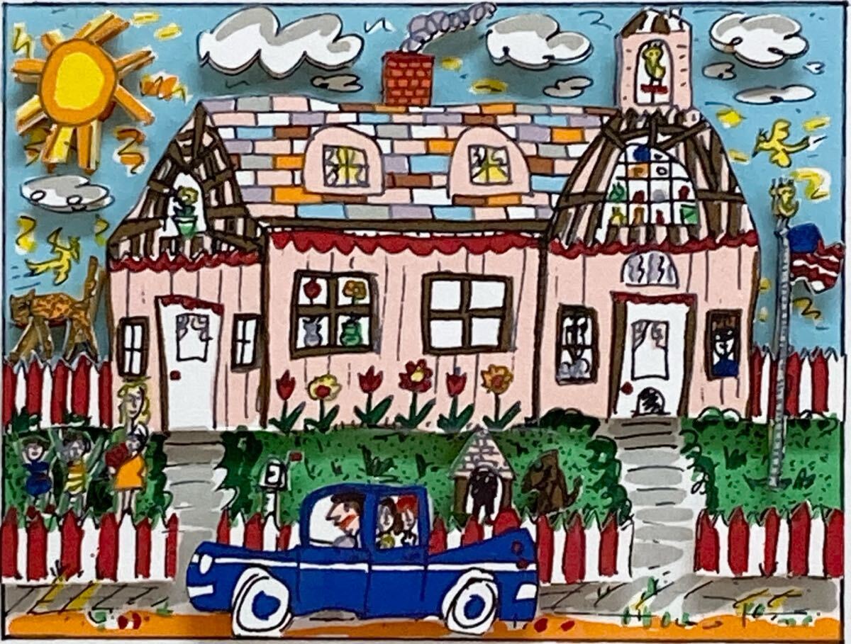 ジェームス・リジィ/James Rizzi「COUNTRY HOUSE」3Dシルク ジェームス・リジィ/James Rizzi「COUNTRY HOUSE」3Dシルク