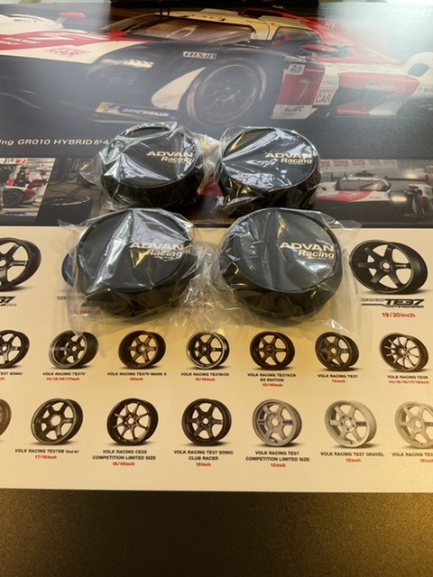 【納期要確認】ADVAN Racing センターキャップ MIDDLE ブラック 直径:73ミリ 4個セット_画像3