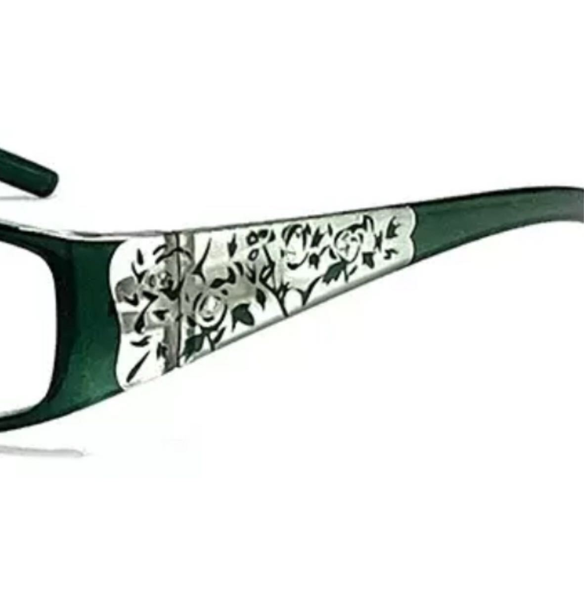 ＋1.5 老眼鏡 ラインストーン入り リーディンググラス ブルーライトカット シニアグラス 軽量 メガネ 新品　モスグリーン