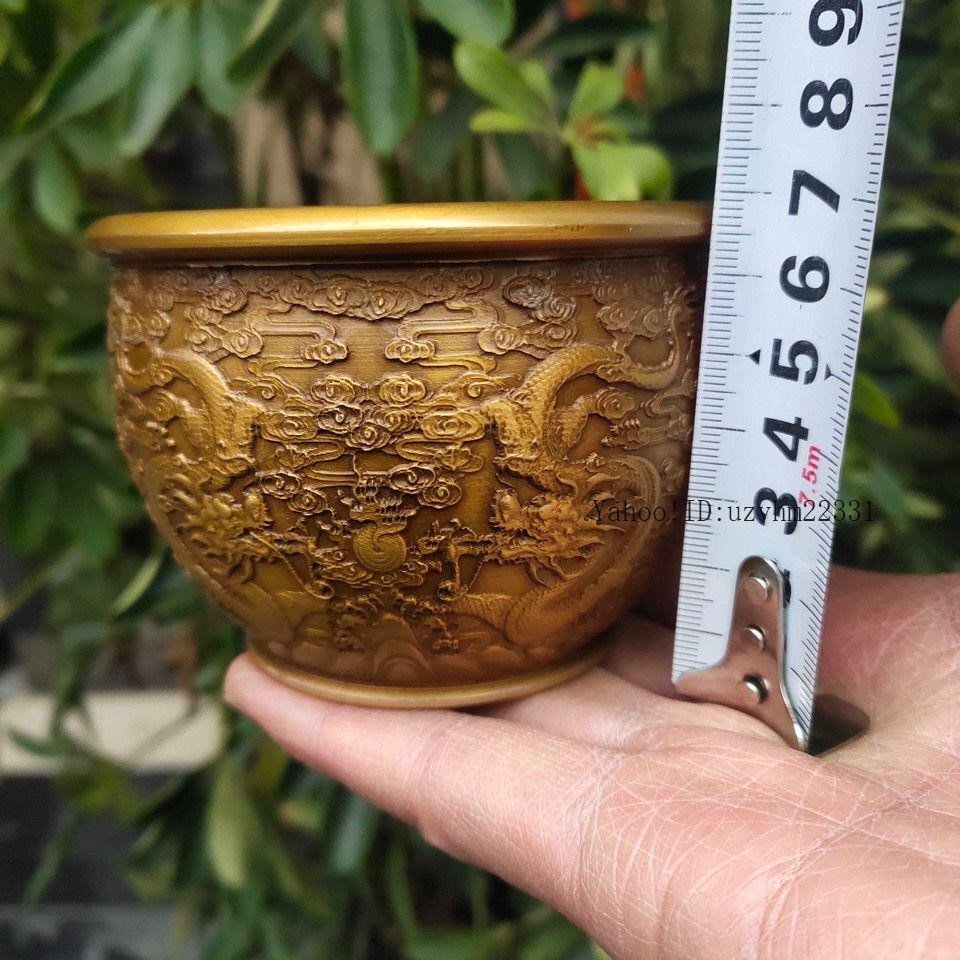 大特価 純銅双竜鉢灰皿 工芸品 置物 美術品 工芸品
