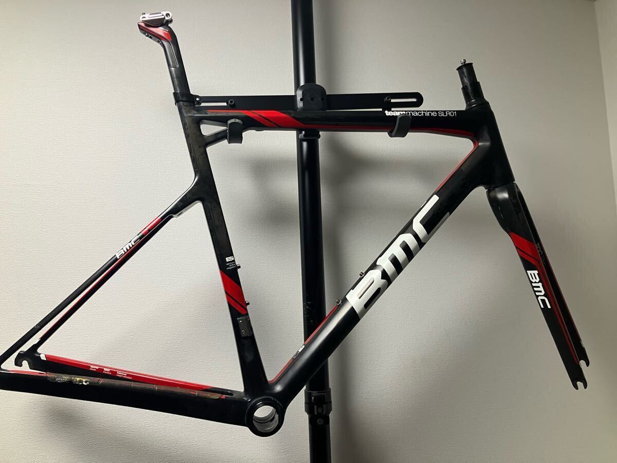 ジャンク BMC SLR01 フレームセット右 シートステークラック RDハンガー割れ カーボンフレーム ロードバイク フルカーボン