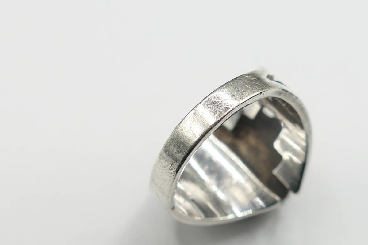 未使用　9号　ズニ　LP刻印　コーラル　オパール　インレイ　リング　指輪_画像7