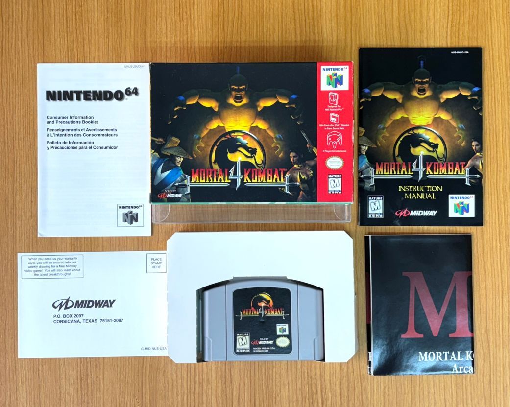 美品 N64 ニンテンドウ64 北米版 モータルコンバット4 MORTAL 美品 N64 ニンテンドウ64 北米版 モータルコンバット4 MORTAL