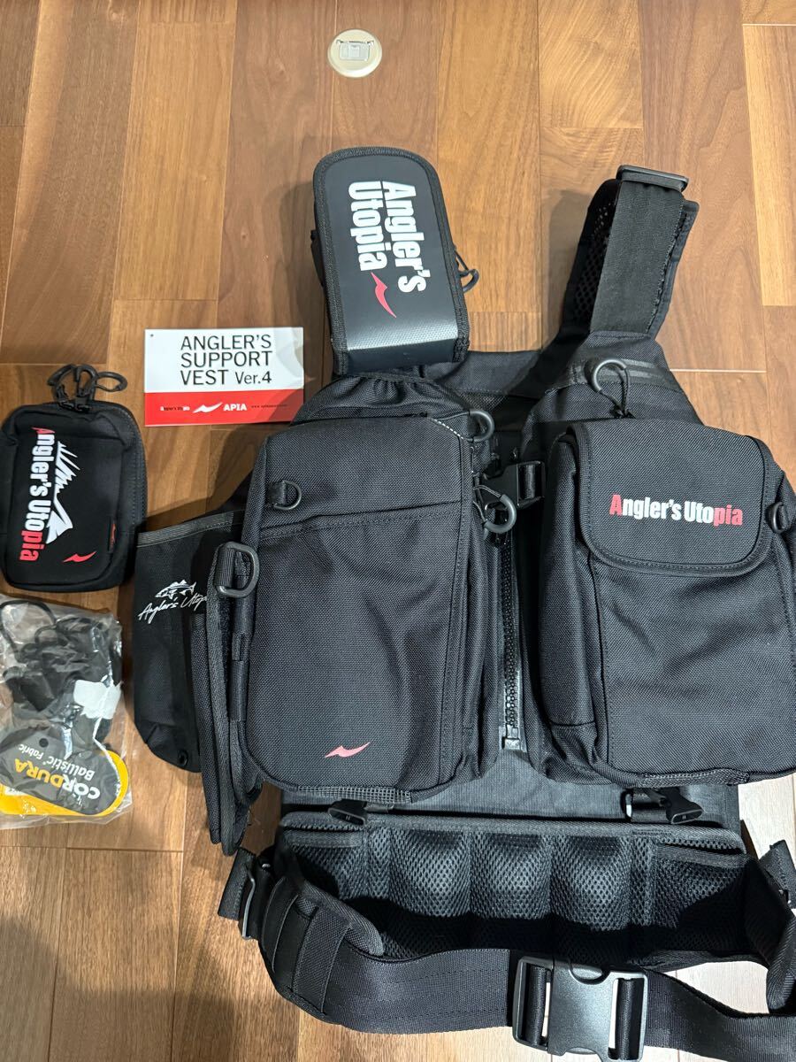 APIA ANGLER'SSUPPORT VEST Ver4 フローティングベスト アピア ライフジャケット サーフ ゲームベスト フィッシング シーバス