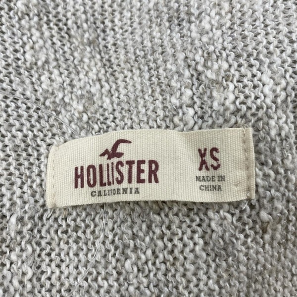ホリスター Hollister カーディガン サイズXS - グレーベージュ×アイボリー×ダークグレー レディース 長袖 トップス_画像3