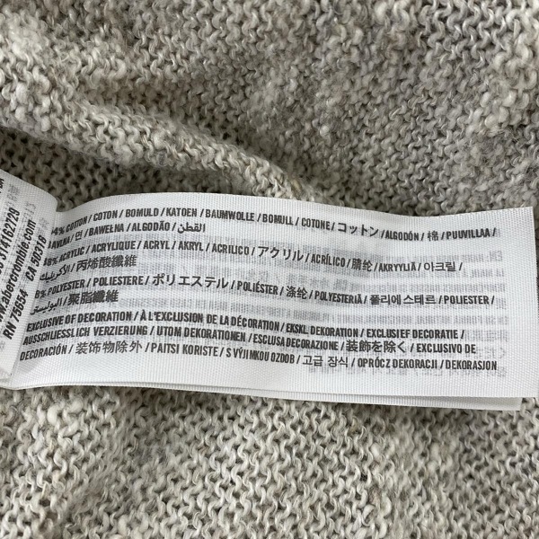 ホリスター Hollister カーディガン サイズXS - グレーベージュ×アイボリー×ダークグレー レディース 長袖 トップス_画像4