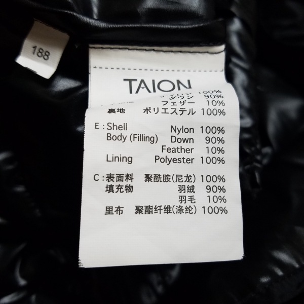 タイオン TAION ダウンジャケット サイズL - 黒 レディース 長袖/冬 ジャケット