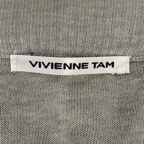 ヴィヴィアンタム VIVIENNE TAM カーディガン サイズ0 XS ライトグレー レディース トップス