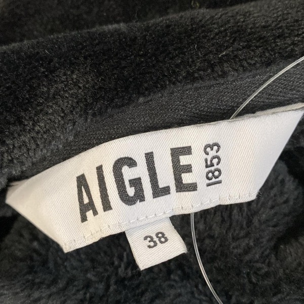 エーグル AIGLE ブルゾン サイズ38 M - 黒 レディース 長(zhǎng)袖/プルオーバー/冬 美品 ジャケット