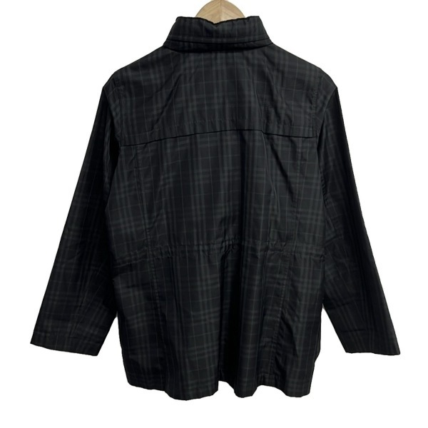 バーバリーロンドン Burberry LONDON ブルゾン サイズ9 M - 黒×ダークグレー レディース 長(zhǎng)袖/チェック柄/春/秋 ジャケット
