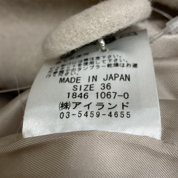 グレースコンチネンタル GRACE CONTINENTAL サイズ36 S - ピンクベージュ レディース 長(zhǎng)袖/ファー（フォックス）取り外し可/冬 コート