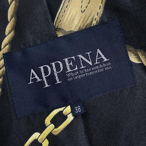 アペーナ APPENA ダウンコート サイズ38 M - 黒 レディース 長袖/ファー/冬/秋 コート