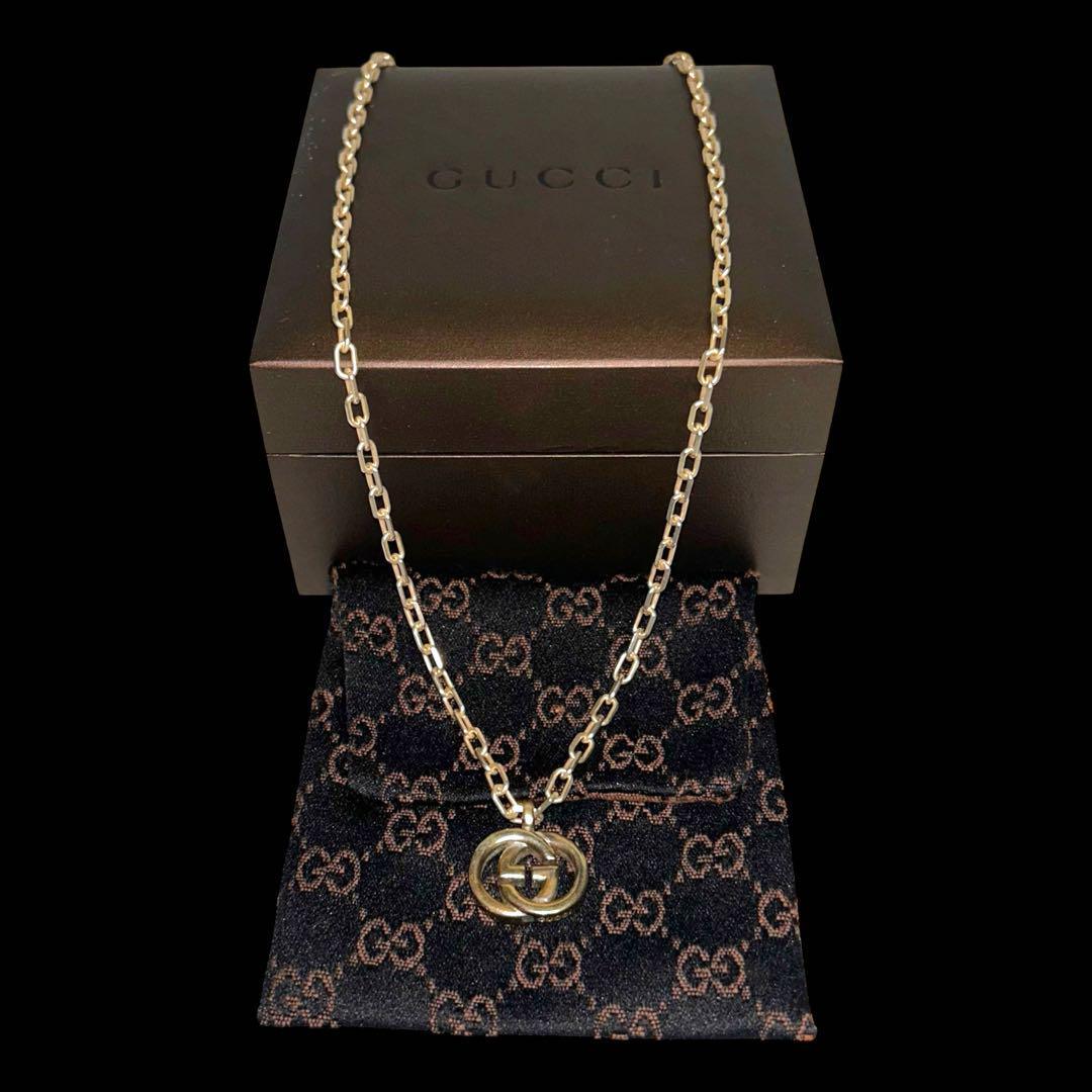 GUCCI インターロッキング ロゴ ネックレス シルバー925