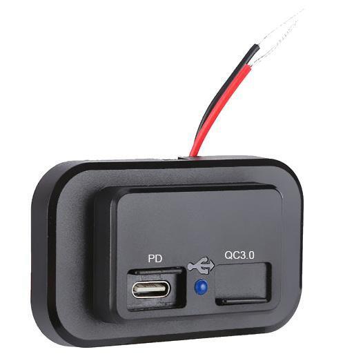  Hiace 200 серия USB расширение источник питания порт 2 порт задний обогреватель переключатель часть TypeA TypeC PD QC3.0 DC12V зарядка USB порт panel управление L4