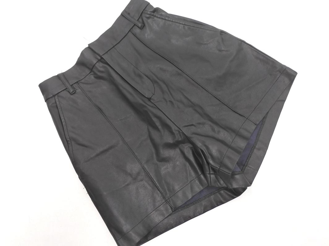 INGNI イング フェイクレザー ショート パンツ sizeF/黒 ◇■ ☆ fba3 レディース