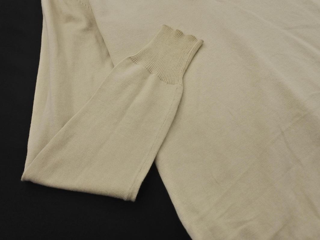 23區(qū) Vネック スパンコール ニット セーター size38/ライトベージュ ■◇ ☆ fba3 レディース