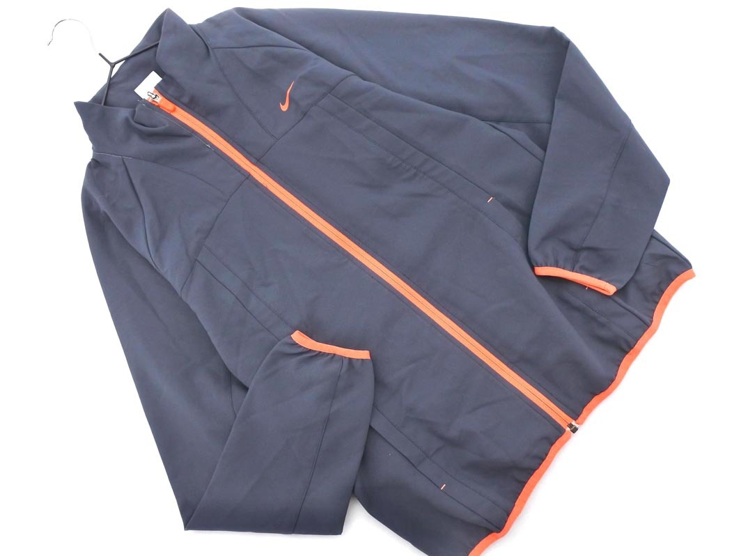NIKE ナイキ ロゴ トラック ジャケット sizeXS/グレーxオレンジ ■◇ ☆ fba3 レディース