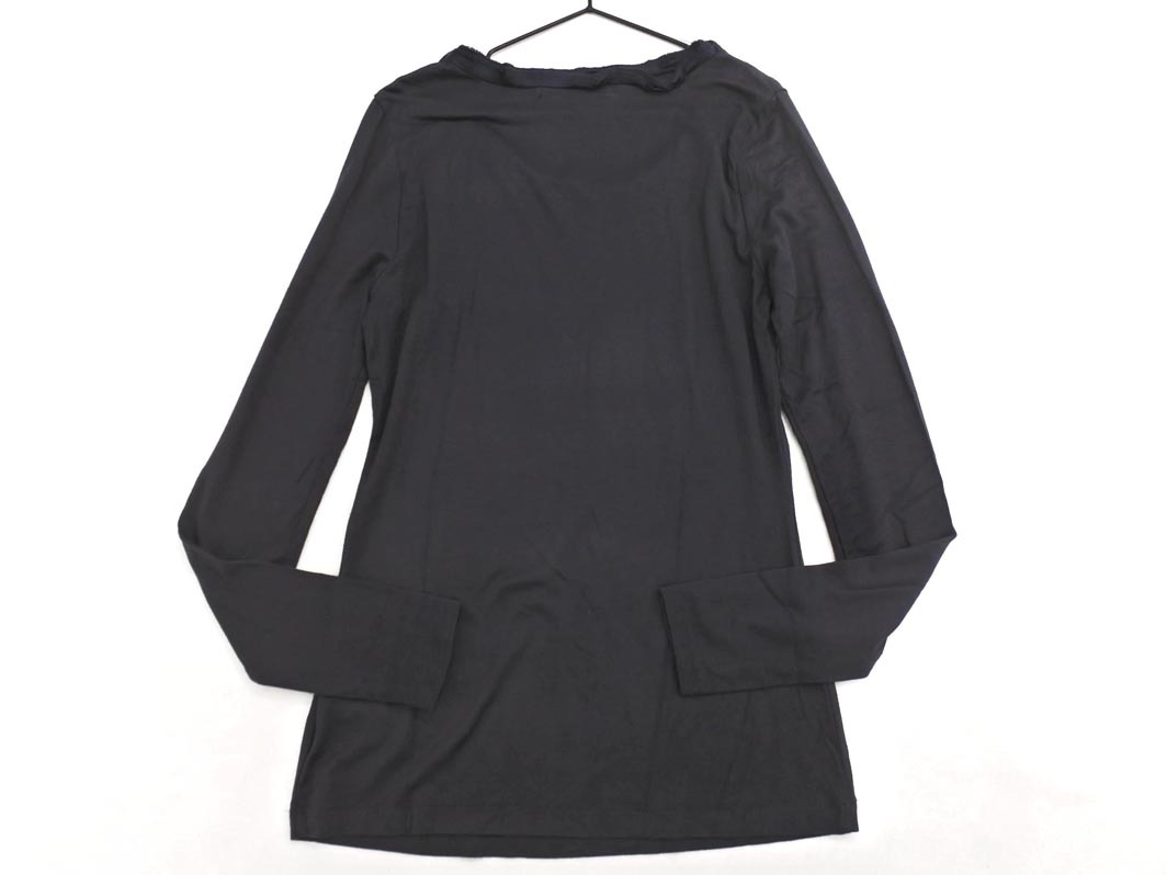 BANANA REPUBLIC バナナリパブリック フリル 花 モチーフ Tシャツ sizeXS/濃紺 ■◇ ☆ fba4 レディース