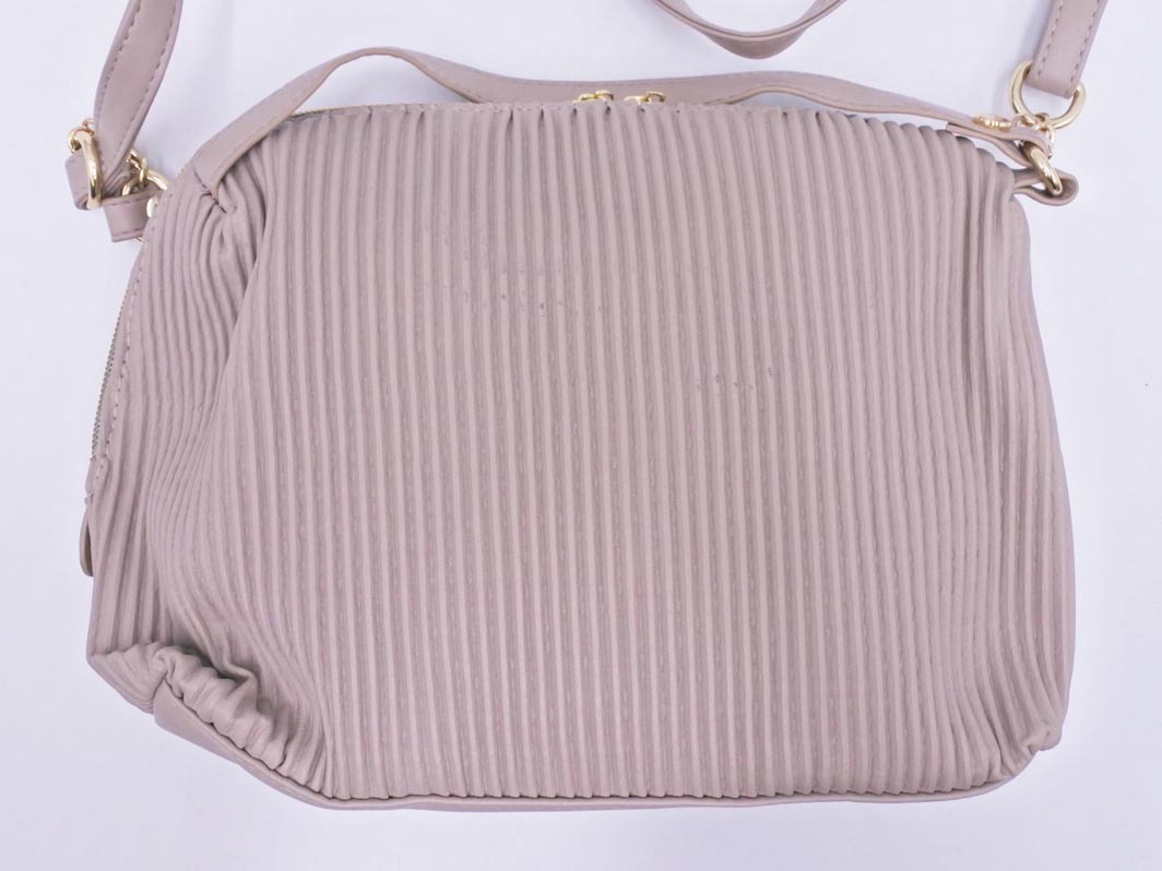 grove グローブ フェイクレザー 2WAY ハンド ショルダー バッグ ベージュ ■■ ☆ fba4 レディース