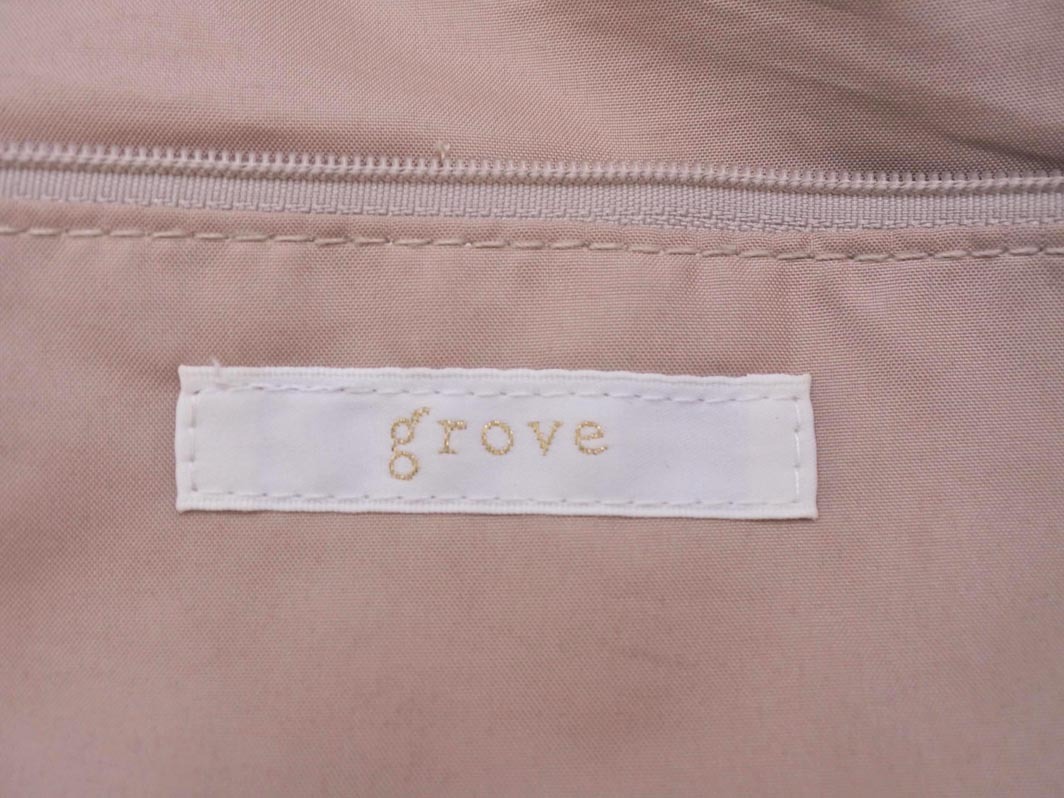 grove グローブ フェイクレザー 2WAY ハンド ショルダー バッグ ベージュ ■■ ☆ fba4 レディース