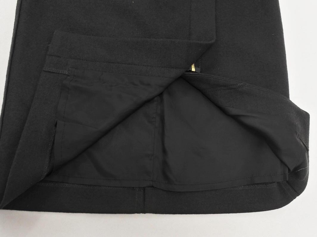 MACPHEE マカフィー トゥモローランド ウール100% ラップ 巻き タイト スカート size32/黒 ◇■ ☆ fba6 レディース