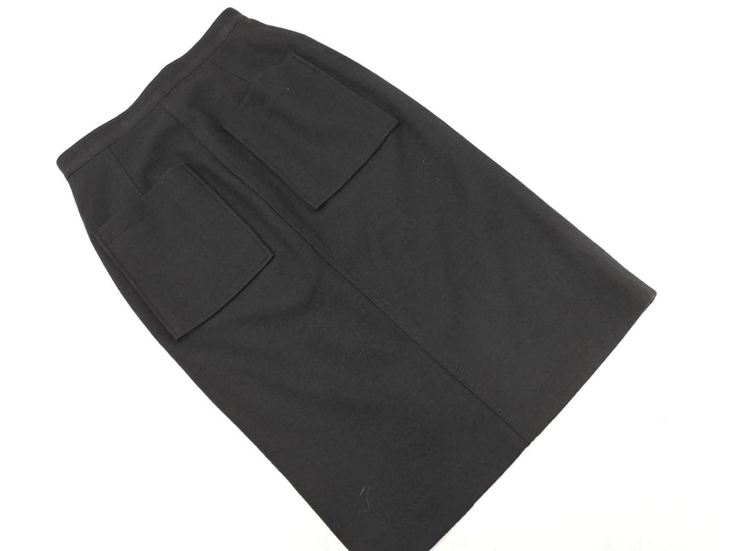 MACPHEE マカフィー トゥモローランド ウール100% ラップ 巻き タイト スカート size32/黒 ◇■ ☆ fba6 レディース