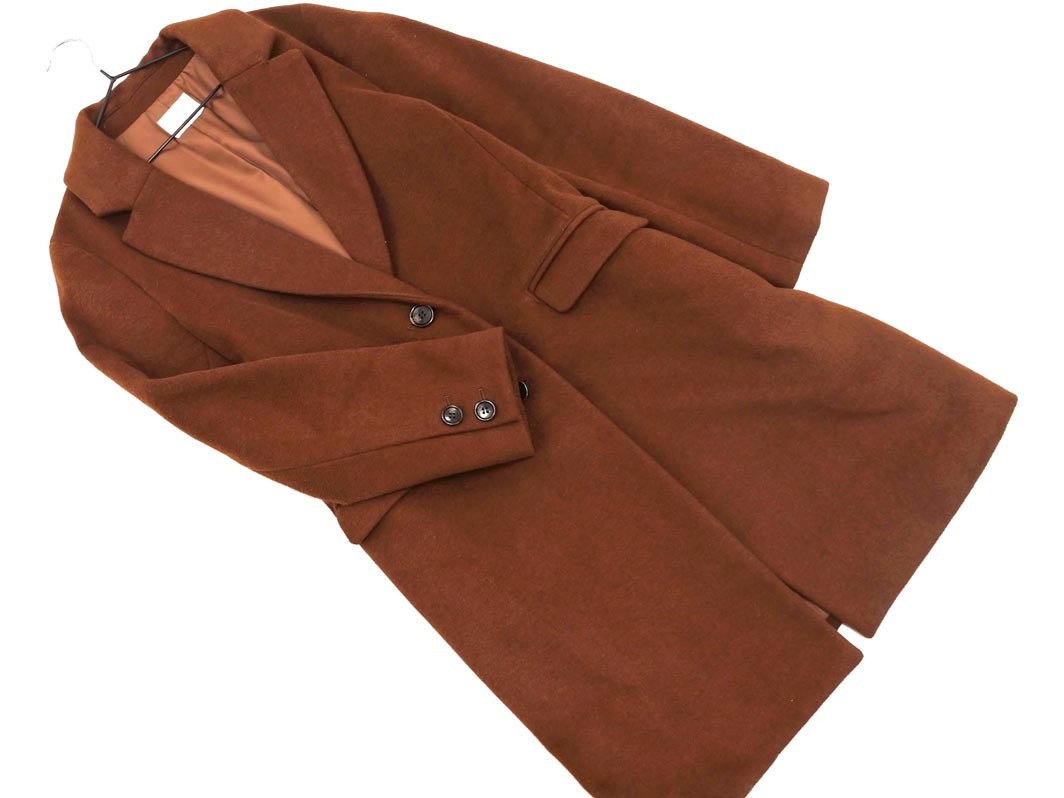 LOWRYS FARM ローリーズファーム ウール混 チェスター コート sizeM/茶 ◇■ ☆ fba7 レディース