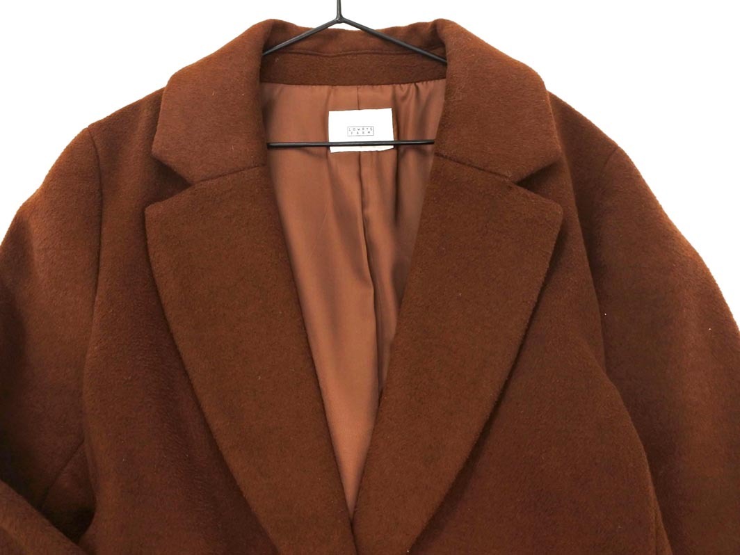 LOWRYS FARM ローリーズファーム ウール混 チェスター コート sizeM/茶 ◇■ ☆ fba7 レディース