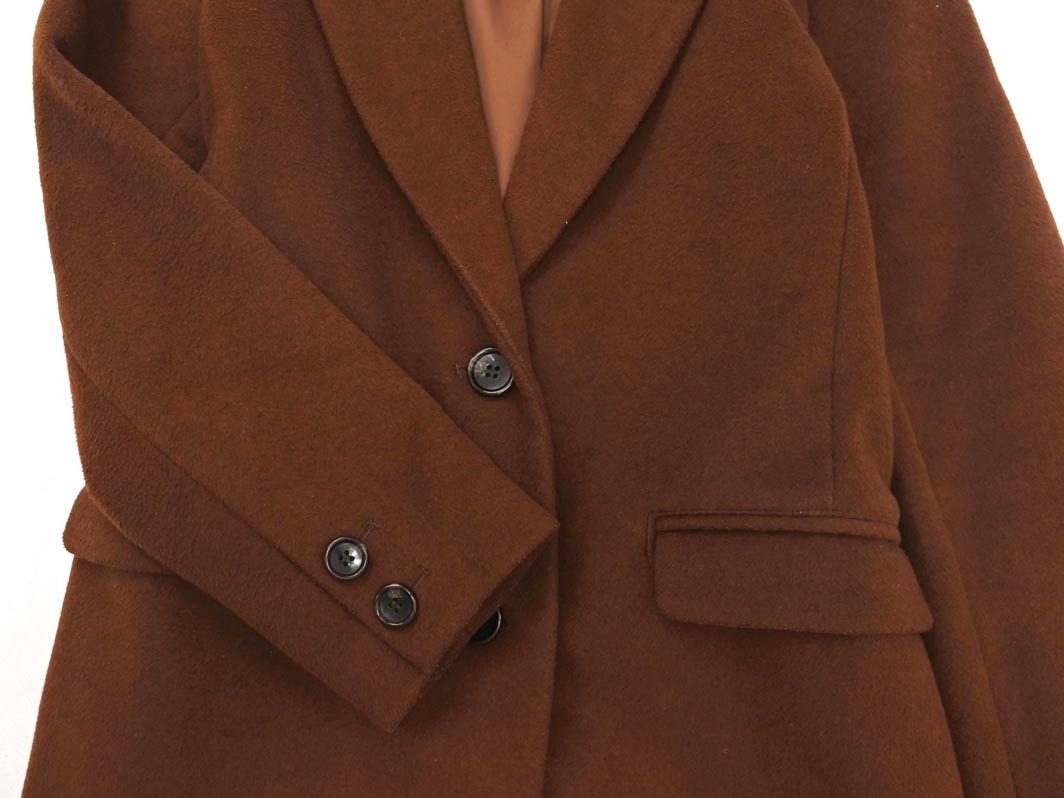 LOWRYS FARM ローリーズファーム ウール混 チェスター コート sizeM/茶 ◇■ ☆ fba7 レディース