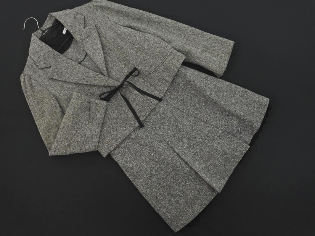 CACHAREL キャシャレル ウール混 ツイード ジャケット ワンピース セット size10a（140cm位）/グレー ◇■ ☆ fba6