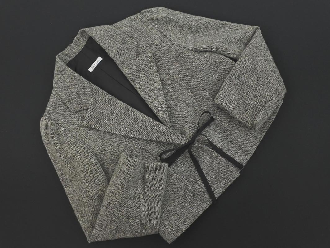 CACHAREL キャシャレル ウール混 ツイード ジャケット ワンピース セット size10a（140cm位）/グレー ◇■ ☆ fba6