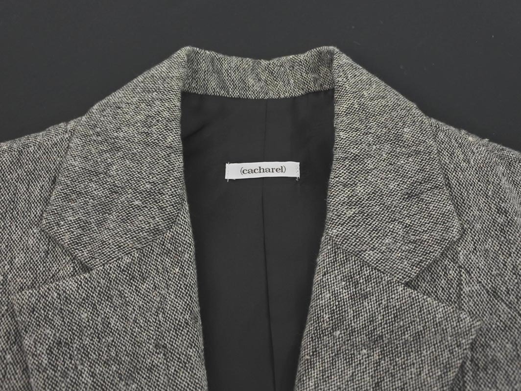 CACHAREL キャシャレル ウール混 ツイード ジャケット ワンピース セット size10a（140cm位）/グレー ◇■ ☆ fba6