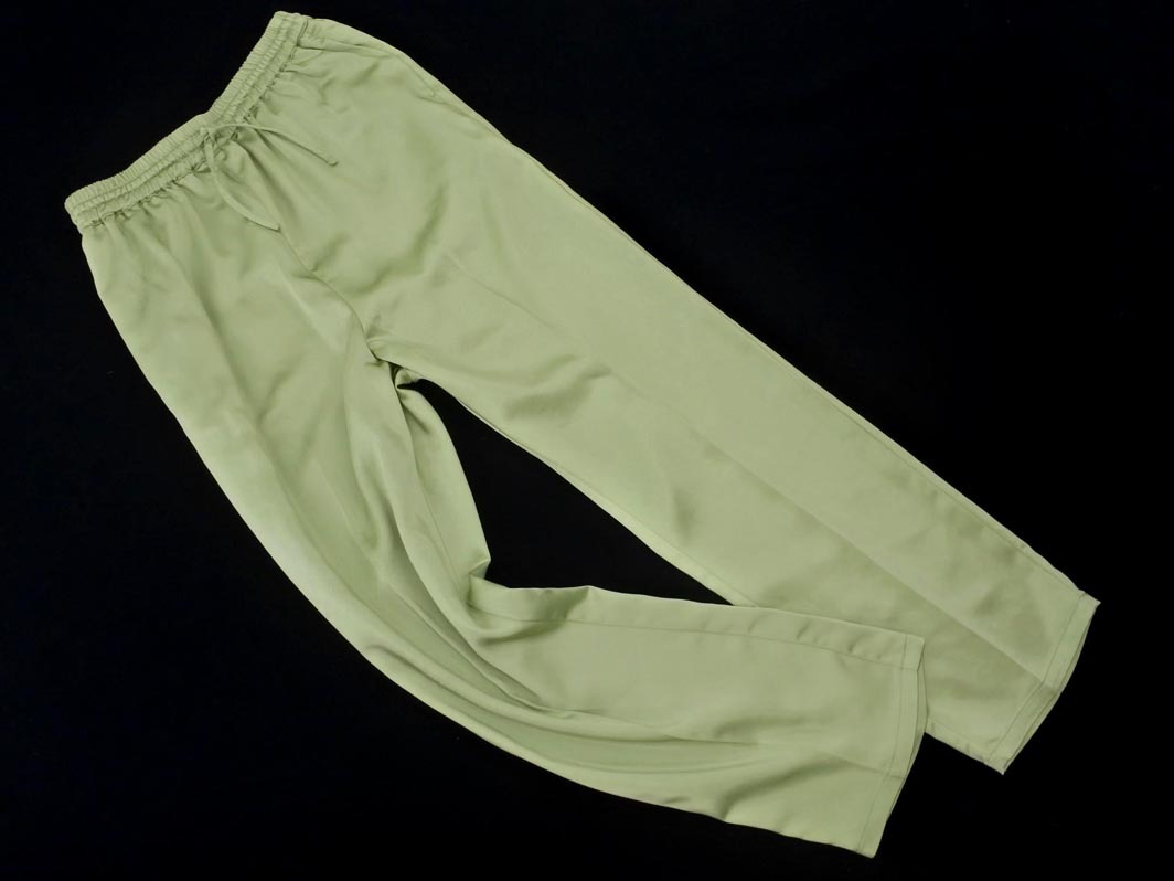 B:MING ｂｙ BEAMS サテン テーパード パンツ sizeM/緑 ■■ ☆ fba6 レディース