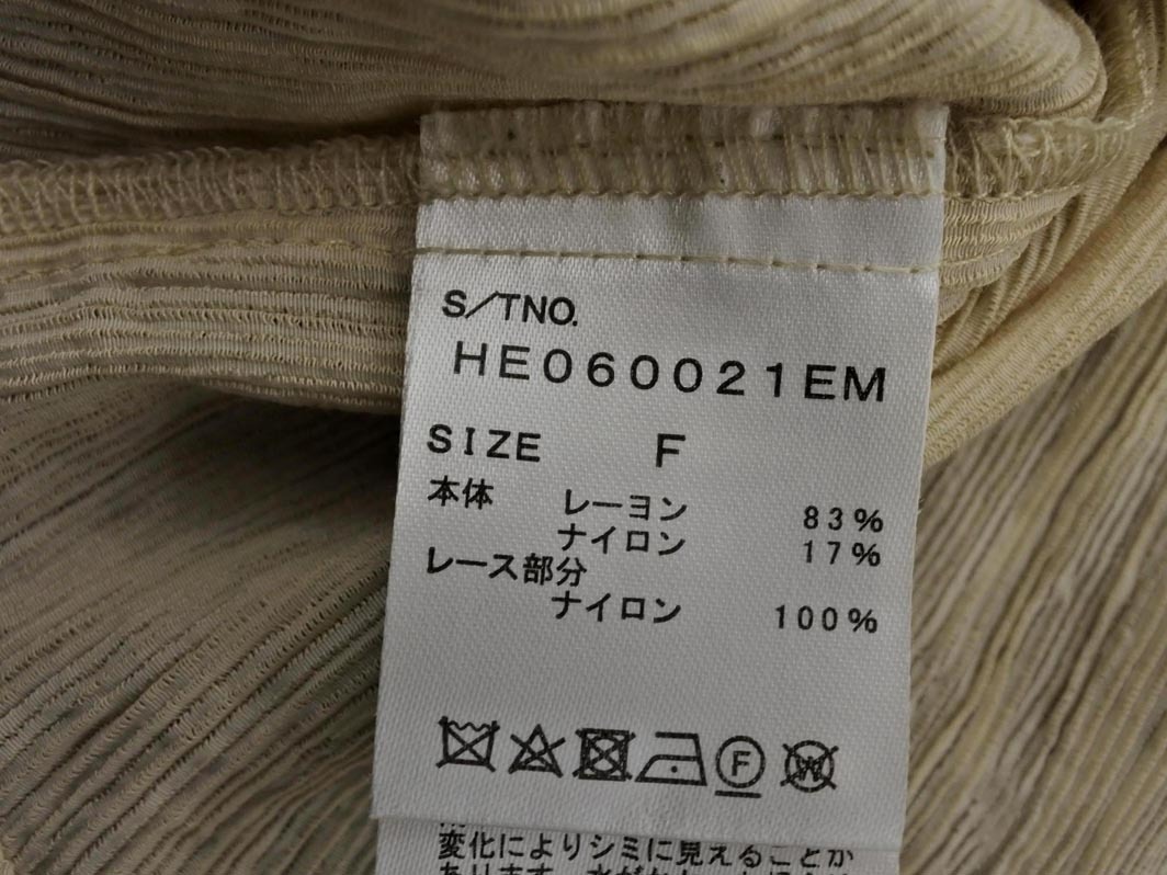 Heather ヘザー レース 切替 ブラウス シャツ sizeF/ベージュ ■◇ ☆ fbb0 レディース
