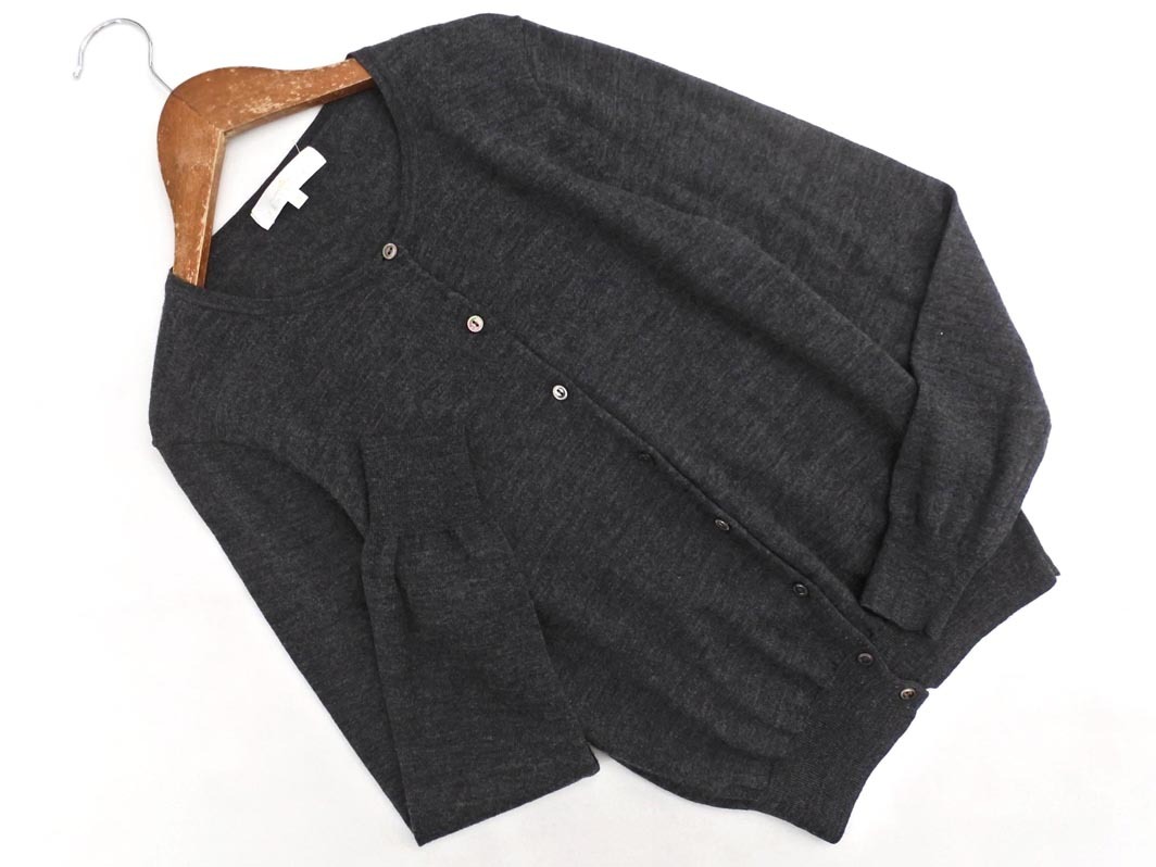 KUMIKYOKU 組曲 ウール100% カーディガン size2/グレー ◇■ ☆ fbb0 レディース