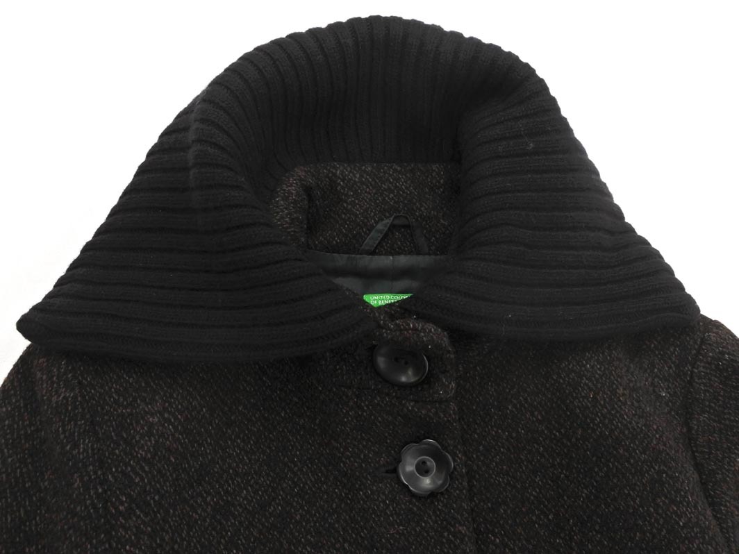 BENETTON ベネトン ウール混 コート 茶 ◇■ ☆ fbb0 レディース