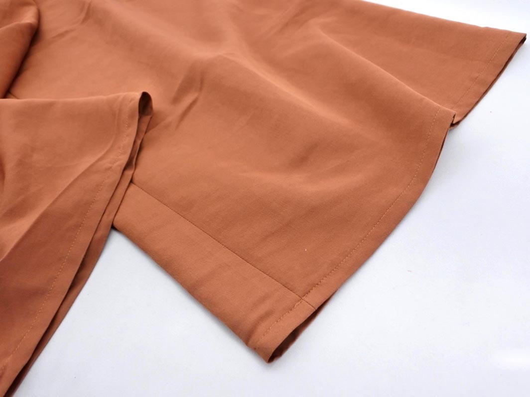 NATURAL BEAUTY BASIC ナチュラルビューティーベーシック ラップ ワイド パンツ sizeXS/茶 ■◇ ☆ fbb1 レディース