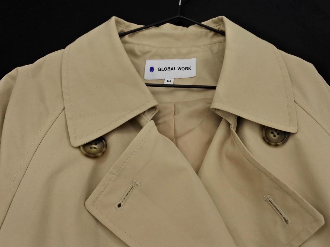 GLOBAL WORK グローバルワーク トレンチ コート sizeM/ベージュ ■◇ ☆ fbb1 レディース