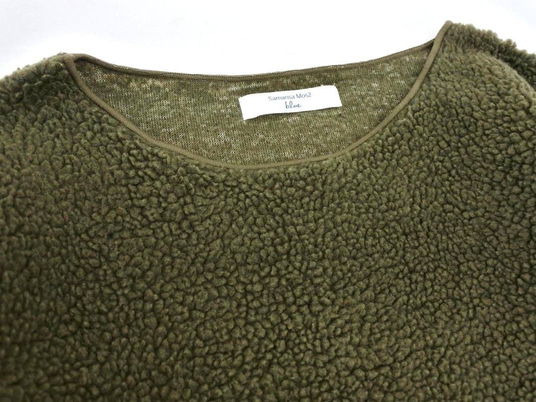 SM2sa man sa Moss Moss боа тянуть over cut and sewn sizeF/ хаки *# * fbb1 женский 