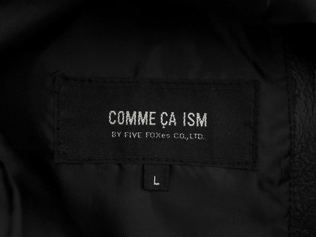 COMME CA ISM コムサイズム 本革 レザー ジャケット sizeL/黒 ◇■ ☆ fbb1 メンズ