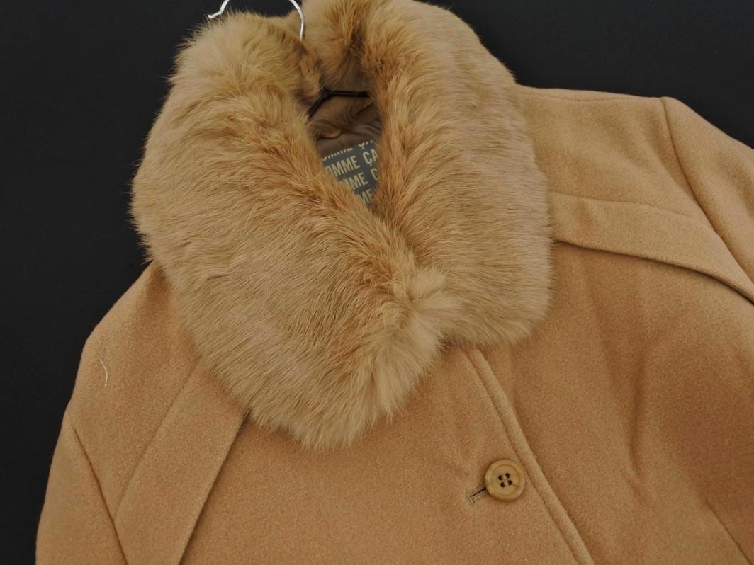 COMME CA コムサ ラビットファー ウール100% コート size11/ベージュ ◇■ ☆ fbb3 レディース