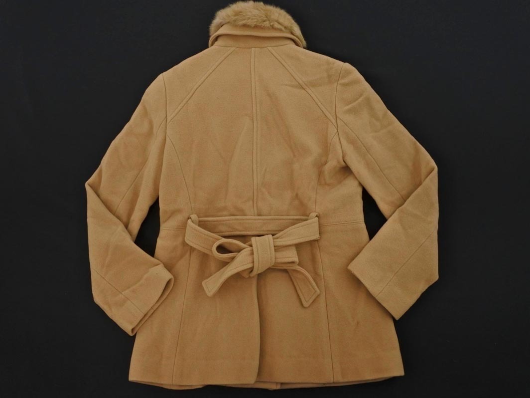 COMME CA コムサ ラビットファー ウール100% コート size11/ベージュ ◇■ ☆ fbb3 レディース