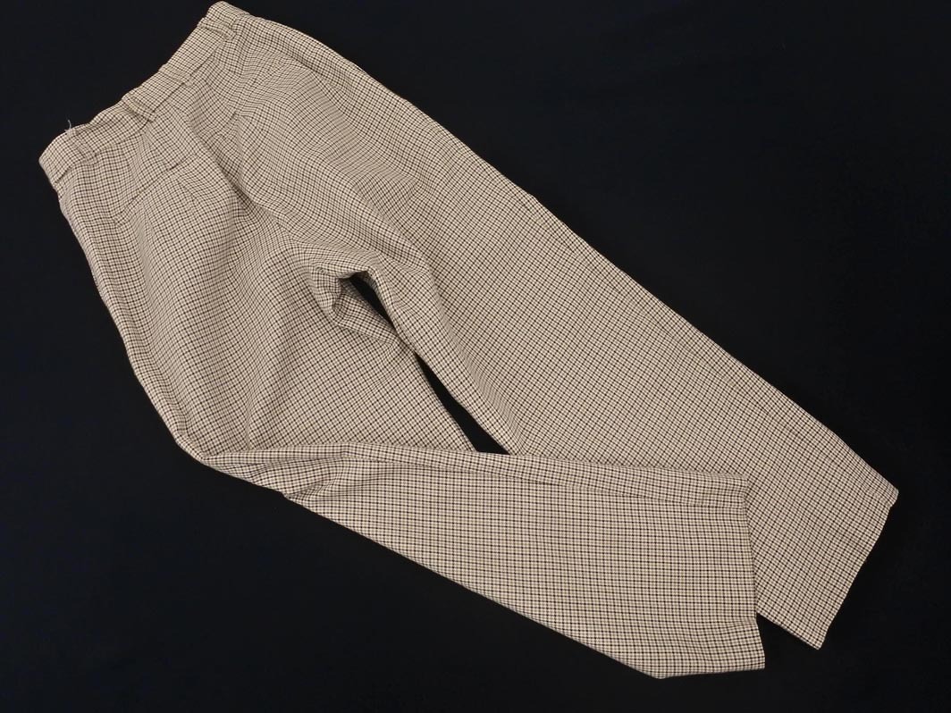 NATURAL BEAUTY BASIC ナチュラルビューティーベーシック チェック ワイド パンツ sizeXS/ベージュ ■■ ☆ fbb3 レディース