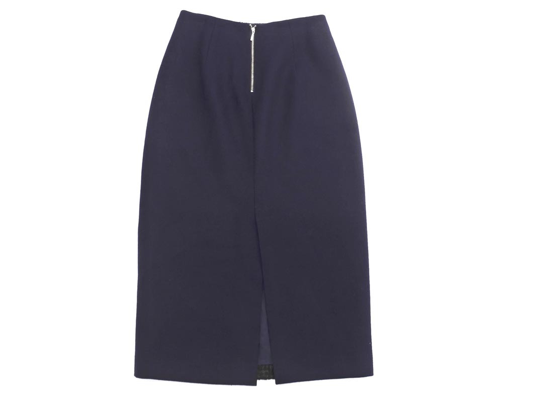 IENA イエナ ウール混 切替 ロング タイト スカート size34/黒ｘグレーｘ紺 ◇■ ☆ fbb7 レディース