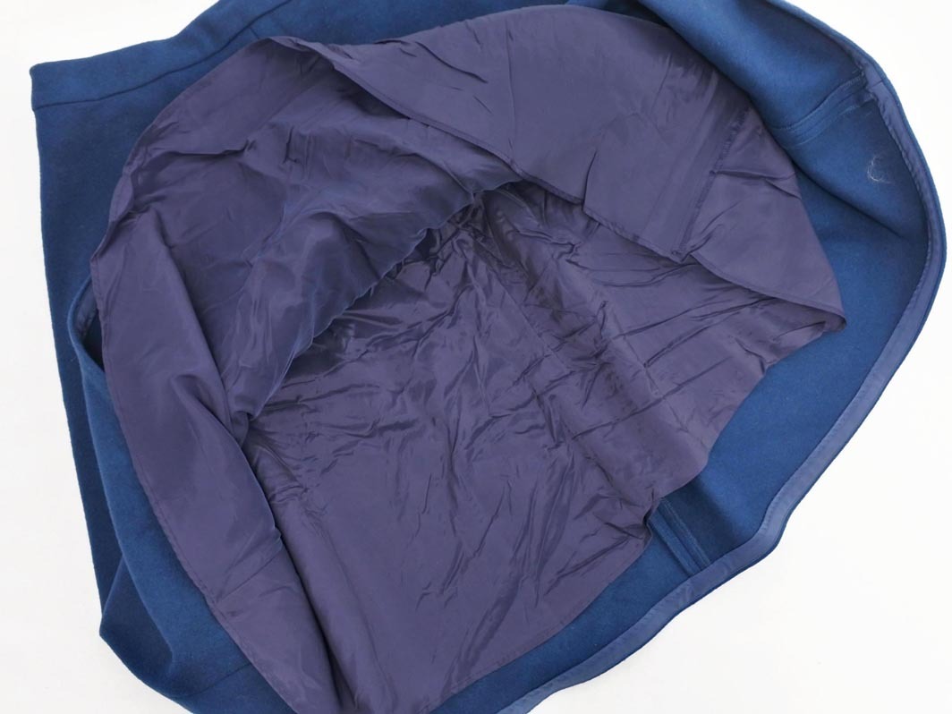  Area Free шерсть . юбка size40/ синий зеленый *# * fbb7 женский 