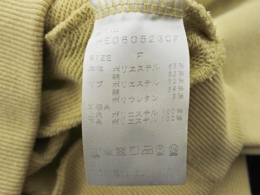 Heather ヘザー ハーフジップ スウェット sizeF/黃 ◇■ ☆ fbb7 レディース