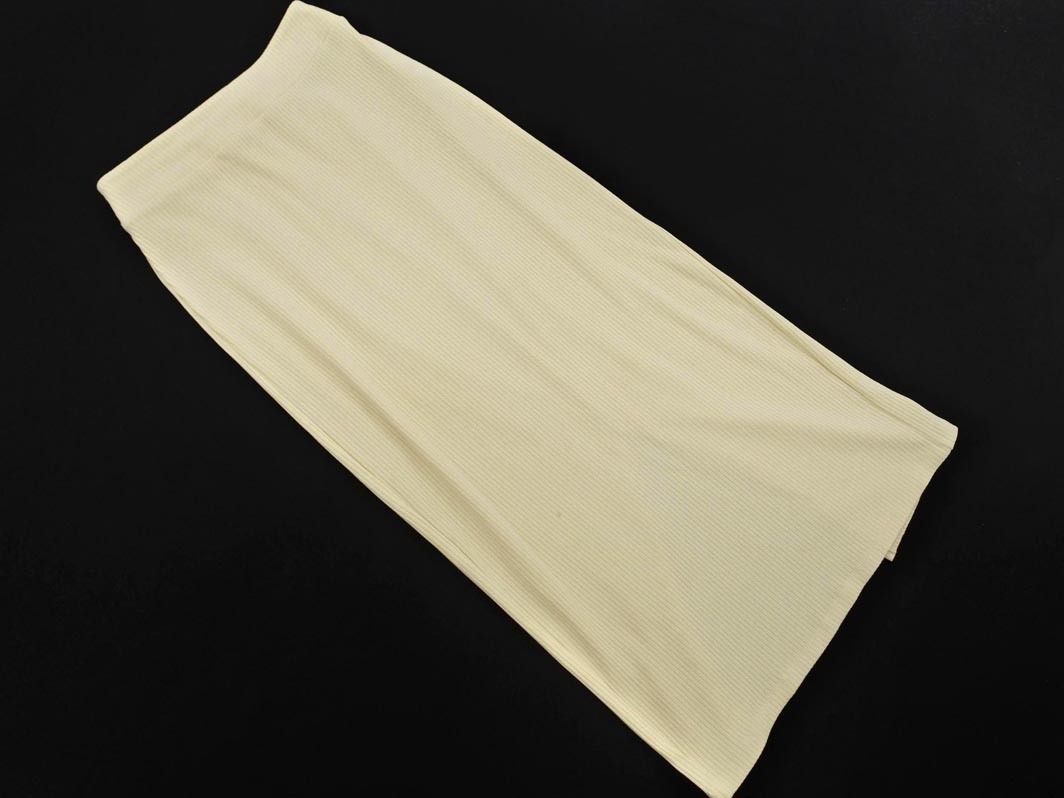 Discoat ディスコート リブ ロング スカート sizeF/ベージュ ■◇ ☆ fbb8 レディース