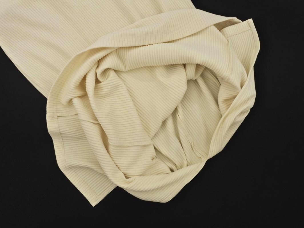 Discoat ディスコート リブ ロング スカート sizeF/ベージュ ■◇ ☆ fbb8 レディース