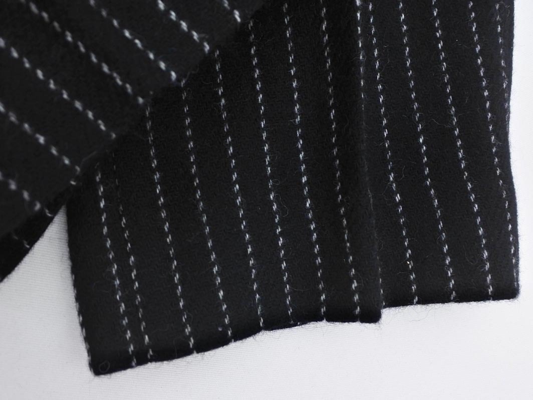 URBAN RESEARCH Urban Research шерсть . полоса конические брюки size40/ чёрный *# * fbc5 женский 