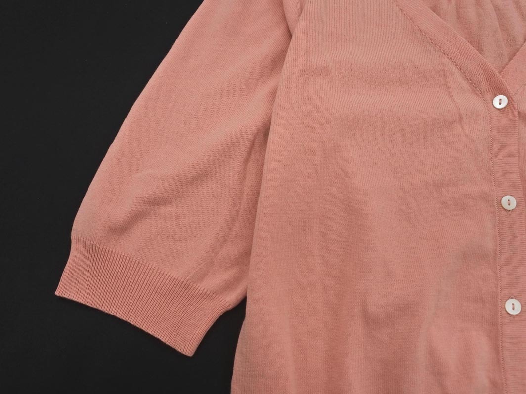 ネコポスOK KUMIKYOKU 組曲 7分袖 ニット カーディガン size2/ピンク ■◇ ☆ fbc6 レディース